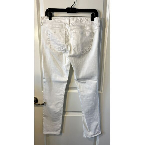 Express Womens Stella Low Rise Cropped Skinny White 4 Stretch Denim Jeans NWOT - Picture 2 of 6
